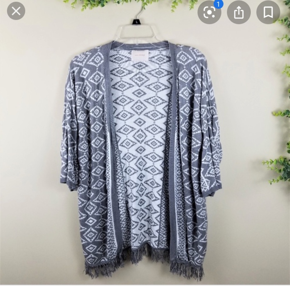 Skies are Blue Caine Fringe Cardigan